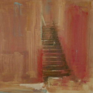 „Sidari, rote Treppe“, 2021, 37 x 40 cm, Eitempera auf Holz, 1500.- €
Serie: Unterwegs - Michael Dillmann