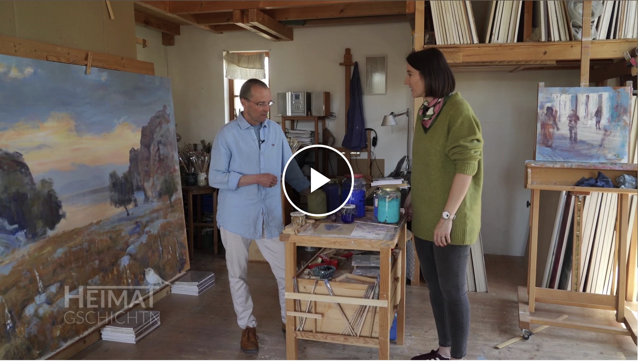 Heimatgschichtn - Im Atelier von Michael Dillmann in Egling