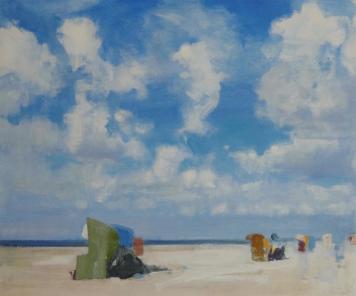 nordsee, Strandkörbe, Wolken