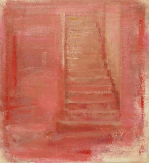 Treppe, rot