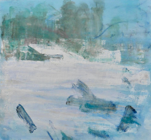 Öhnböck, Schnee und Gestrüpp